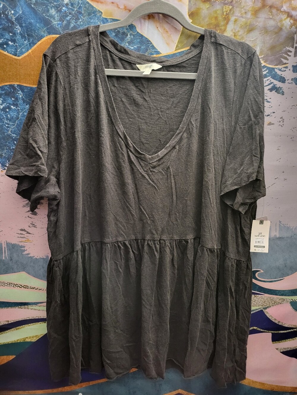 NWT Terra & Sky V-Neck Babydoll Top